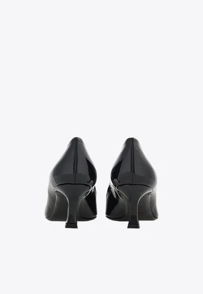 Ferragamo Annie Patent Knot Pumps In Black