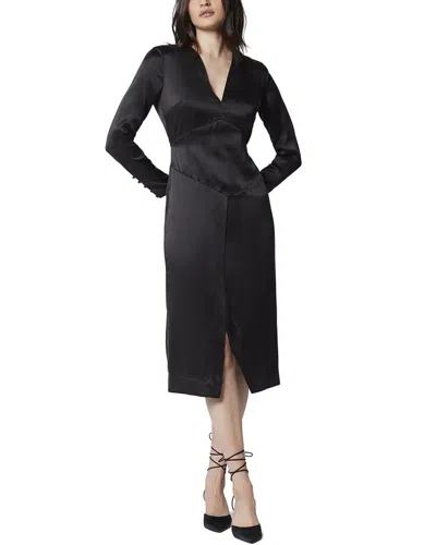 Shop Equipment Jessa Silk Midi Dress In Black