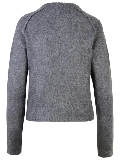 Shop Jil Sander Grey Wool Blend Sweater