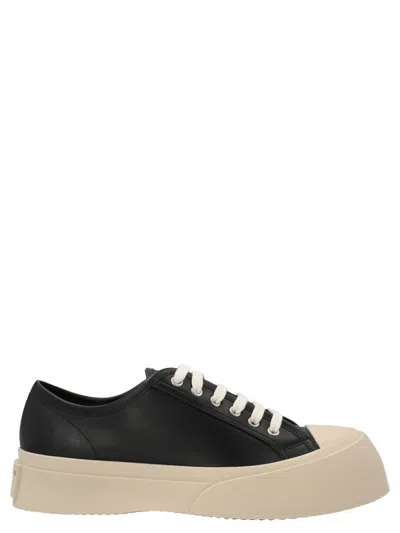 Shop Marni 'pablo' Sneakers In White/black