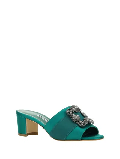 Shop Manolo Blahnik Sandals In Bgrn