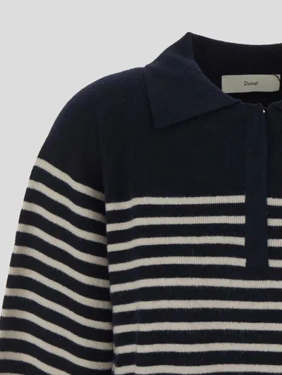 Shop Dunst Striped Knit In Frenchnavy