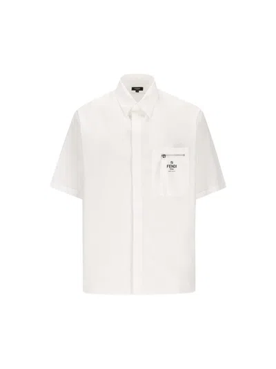 Shop Fendi Shirts In White
