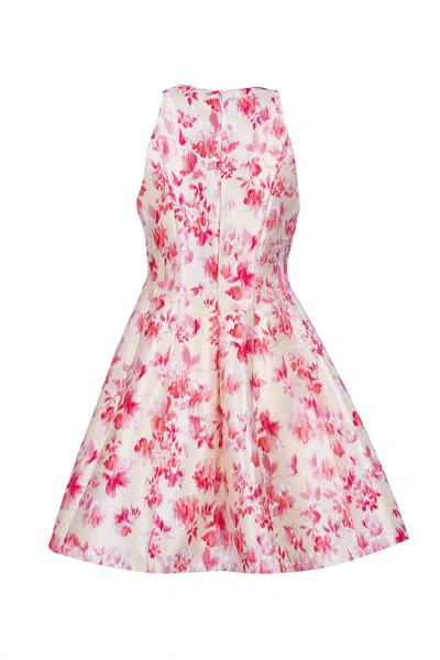 Philosophy Di Lorenzo Serafini Radzmir Mini Dress In Watercolor Rose Print In Multicolor