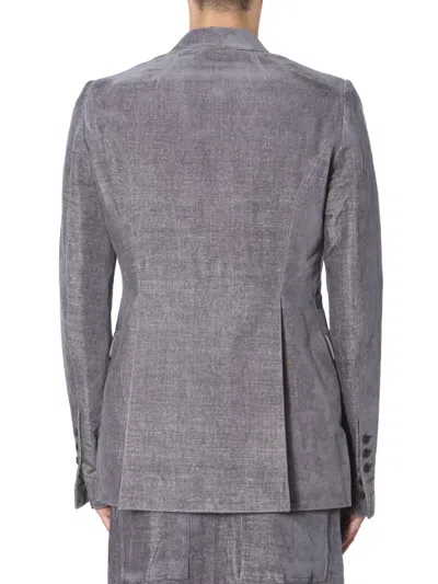 Shop Rick Owens Single-breasted Jacket In Grey