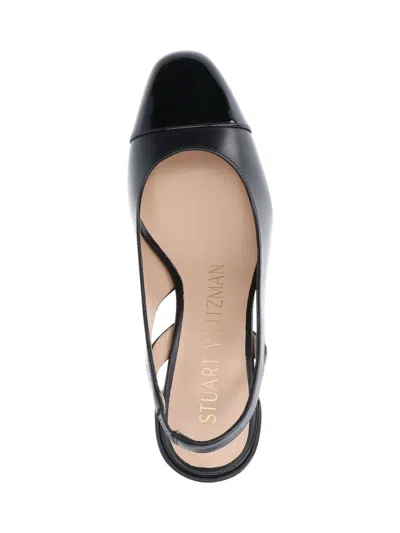 Stuart Weitzman Maeve Mesh Mary Jane Slingback Pumps In Black