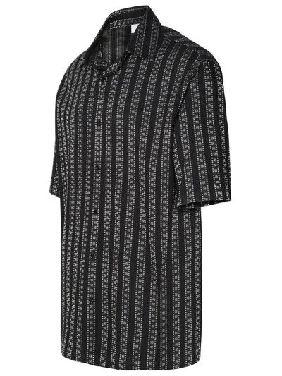 Off-white Bowling Shirt With Embroidered Arrow In Black