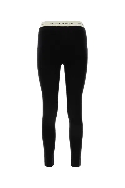 Shop Sporty And Rich Sporty & Rich Leggings In Black