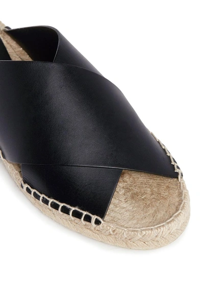 Shop Vince 'castel' Cross Strap Leather Espadrille Slide Sandals