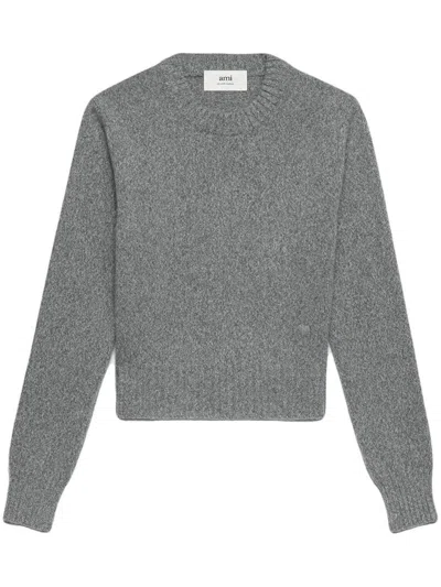 Shop Ami Alexandre Mattiussi Ami Paris Tonal Adc Sweater Clothing In Grey