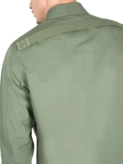 Shop Rick Owens Shirt With Pockets In Green