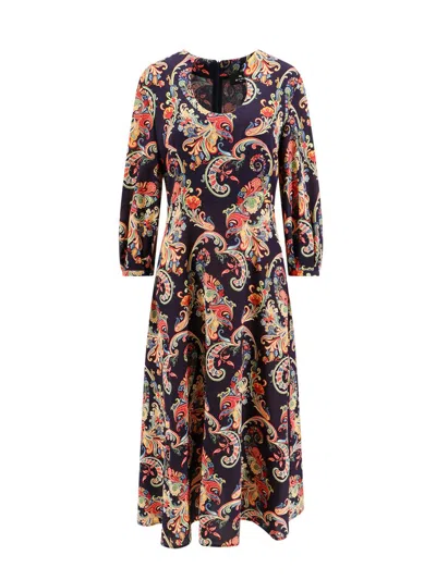 Shop Etro Dress In Multicolor