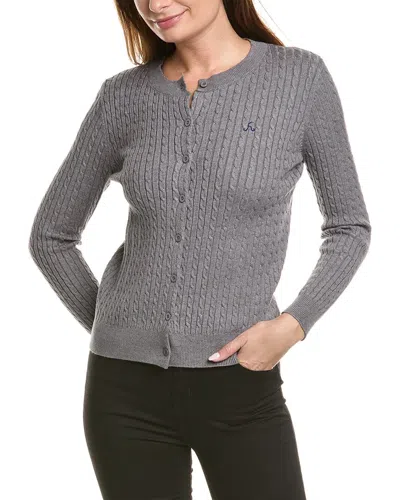 Shop Serenette Button Front Cardigan In Grey