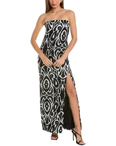Shop Nicholas Axelie Strapless Tube Gown In Black