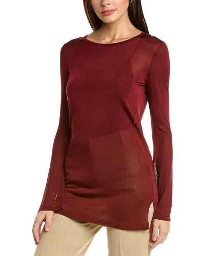 Shop Lafayette 148 Fashion Sweater In Red