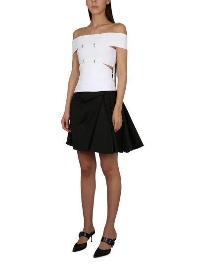 Shop Alexander Mcqueen Cotton Skirt In Black