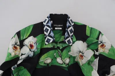 Dolce & Gabbana Multicolor Floral Slim Gold Formal Shirt In Multicolor