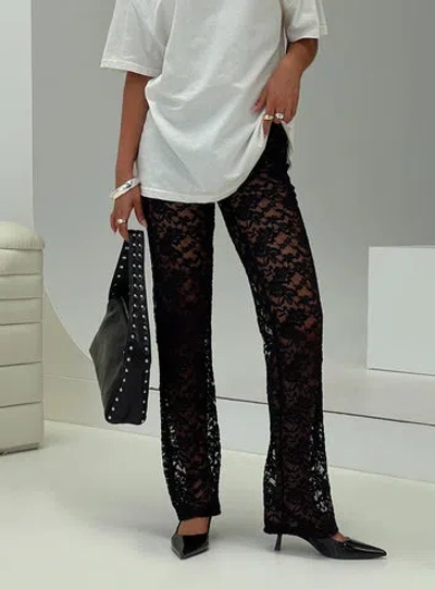 Princess Polly Peru Lace Pants In Black