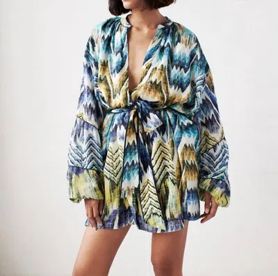 Shop Chufy Pia Mini Dress In Calvi Blue In Multi