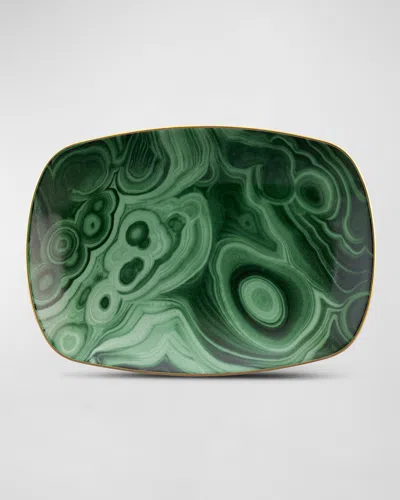 L'objet Malachite Rectangular Tray - Small