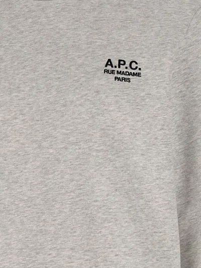 Shop Apc A.p.c. 'rue Madame' Sweatshirt In Gray