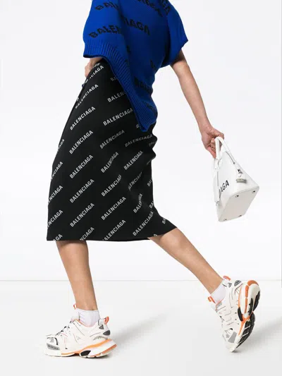 Balenciaga Multicolor Mesh And Rubber Track Sneakers In White