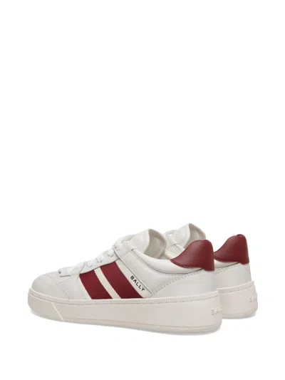 Shop Bally Raise Leather Sneakers In Red