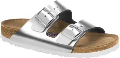 Shop Birkenstock Sandals In Silver