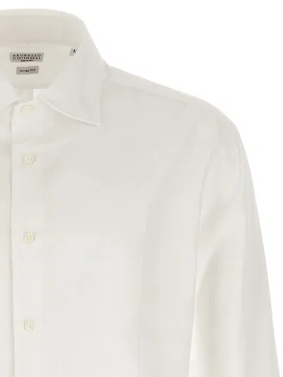 Shop Brunello Cucinelli Cotton Shirt In Multicolor