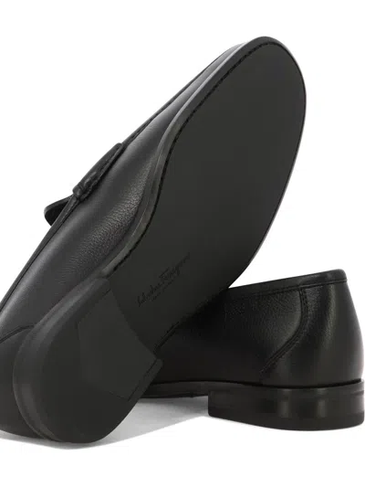 Shop Ferragamo "dupont" Loafers In Black