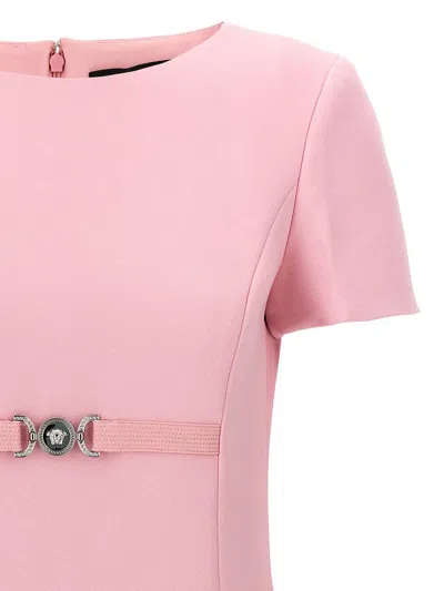 Versace Medusa 95 Dress In Pink Viscose Blend In Pink