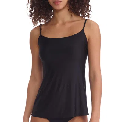 Commando Faux Silk Cami In Black In Black