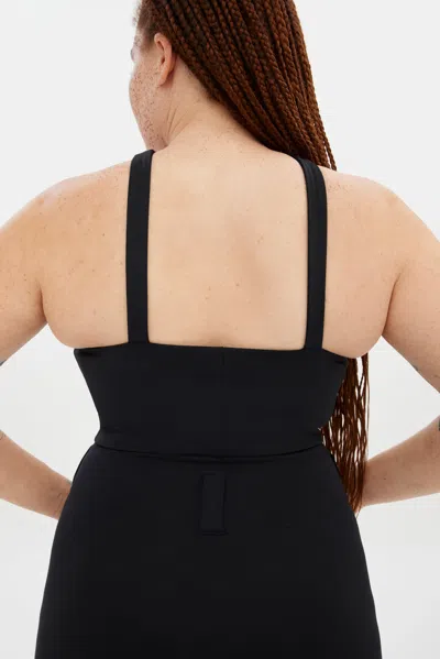Girlfriend Collective Black Becca X Neck Bra