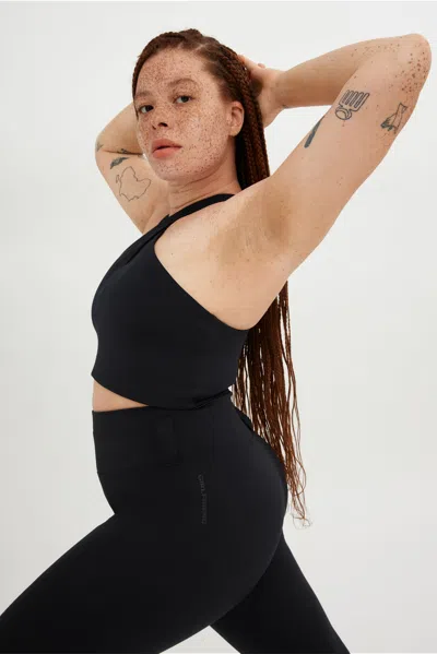 Girlfriend Collective Black Becca X Neck Bra