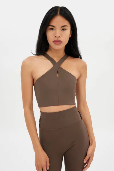 Girlfriend Collective Café Becca X Neck Bra