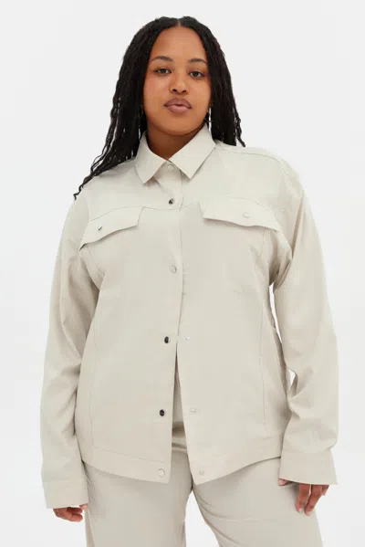 Girlfriend Collective Marble Wendy Tie Shacket