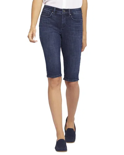 Nydj Petites Womens Denim Slimming Denim Shorts In Blue
