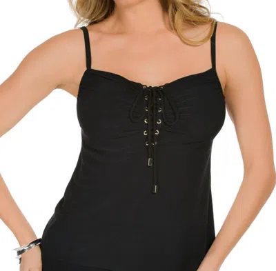Magicsuit Jezebel Tankini Top In Black In Black