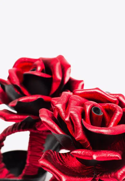 Saint Laurent Freja Flower High Heels In Black