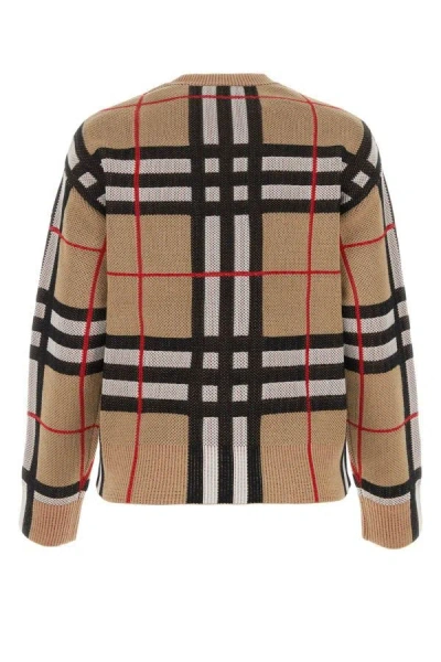 Shop Burberry Woman Embroidered Stretch Piquet Sweater In Multicolor