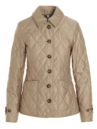 Shop Burberry 'farnleigh' Jacket In Beige