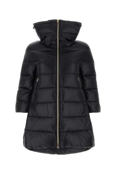 Herno Black High Neck Down Jacket In Black