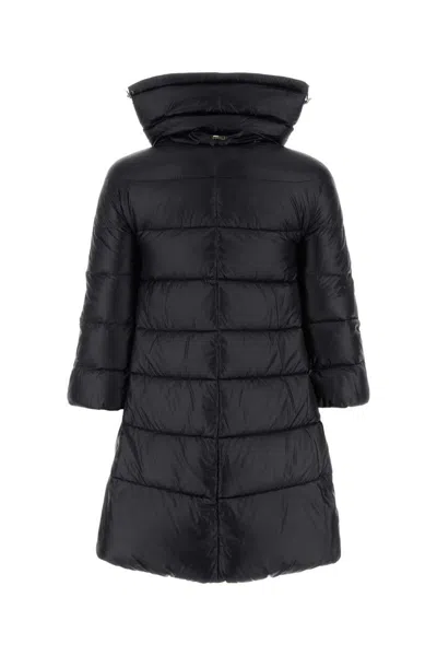 Herno Black High Neck Down Jacket In Black