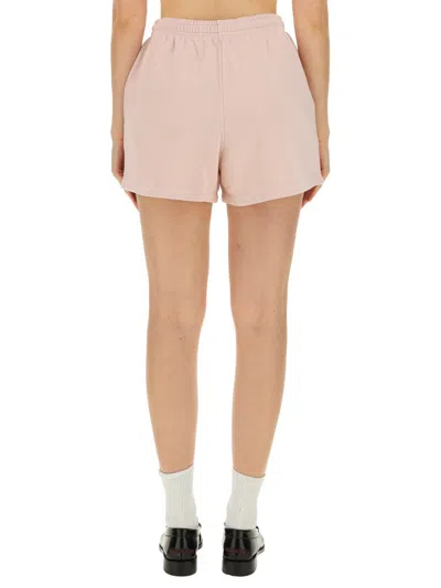 Shop Rotate Birger Christensen Cotton Shorts In Pink