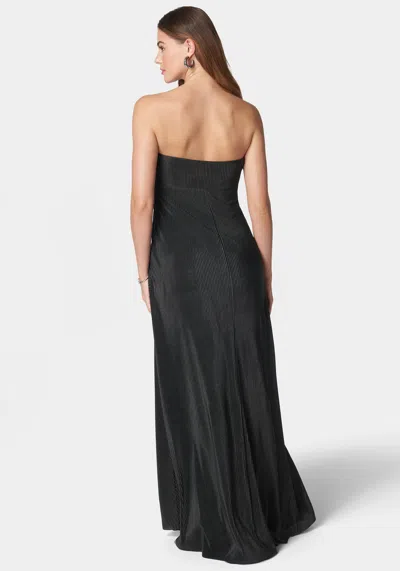 Bebe Plisse Empire Maxi In Black