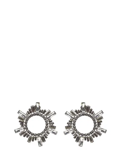 Shop Amina Muaddi Begum Earrings In Silver