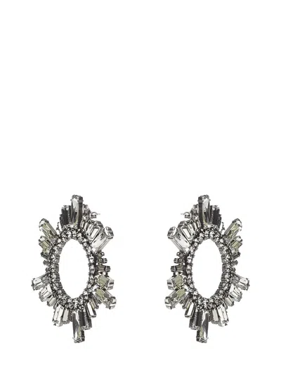 Shop Amina Muaddi Begum Earrings In Silver