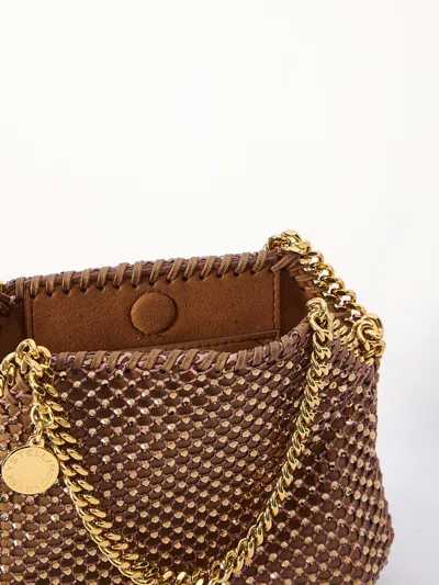 Shop Stella Mccartney Micro Falabella Tote Bag In Brown
