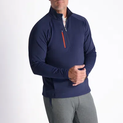 Zero Restriction Z500 1/4 Zip Pullover In Navy/whisky