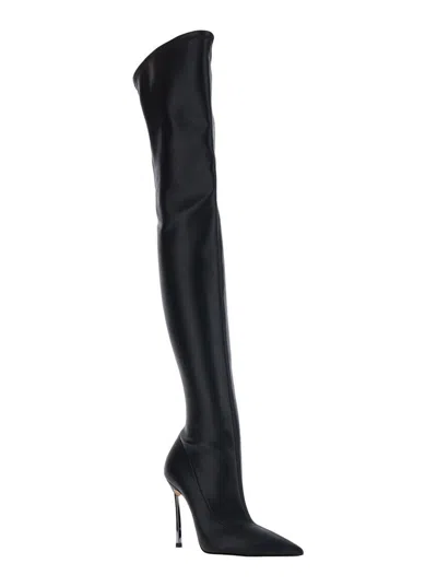 Shop Casadei 'superblade' Black Over-the-knee Boots With Stiletto Heels In Leather Woman